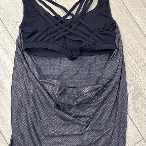 Lululemon Women's Size 4 Wild Tank Strappy Heathered Gray Draped Back | GUC - Picture 3 of 5